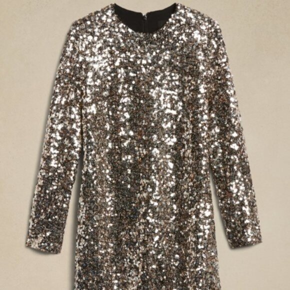 Banana Republic Alina Sequin Mini Dress - Size Medium - Picture 2 of 11